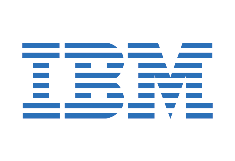 IBM logo blue color white background