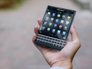 Blackberry Device in Hand
