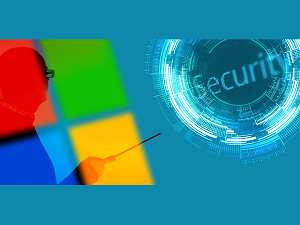 Microsoft windows with words 'security' next to it